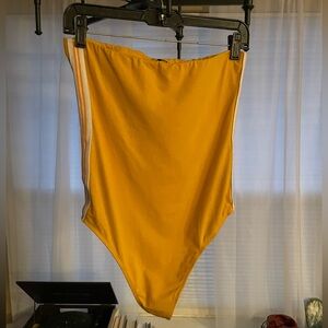 Ambiance L Yellow Bandeaux Thong Bodysuit